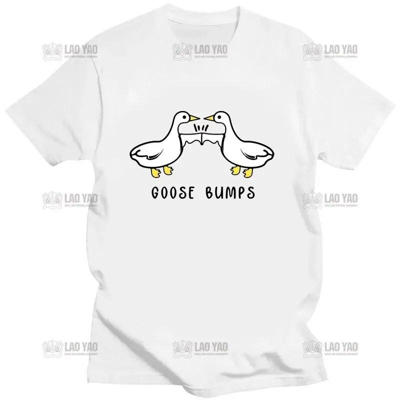 Kawaii Goose TShirt Funny Goosebumps Silly Goose T Shirt Women Unisex Casual Commuter Tops Oversized Tee Camisetas Custom Shirts