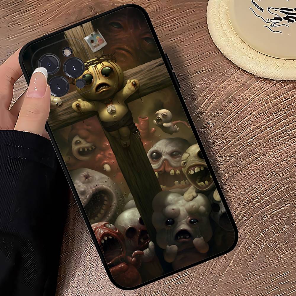 Чехол для телефона The Binding Of I-Isaac Black Мягкий для iPhone 16 15 14 13 11 12 17 Pro Max Mini Plus