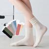 10 Pairs Summer Thin Nylon Socks Women's Japanese Candy Color High Waist Ice Silk Socks Female Samba Casual Shoes Short Socks
