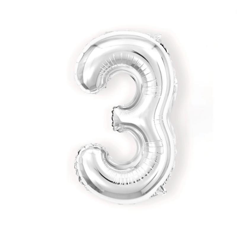 32-Inch Aluminum Foil Number Balloons Gold Silver Birthday Baby One Year Old Decorative Photography Balloons Celebration Supp...