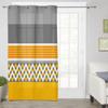 Желтые, серые полосы, геометрические современные оконные шторы для гостиной, спальни, кухонные шторы, шторы