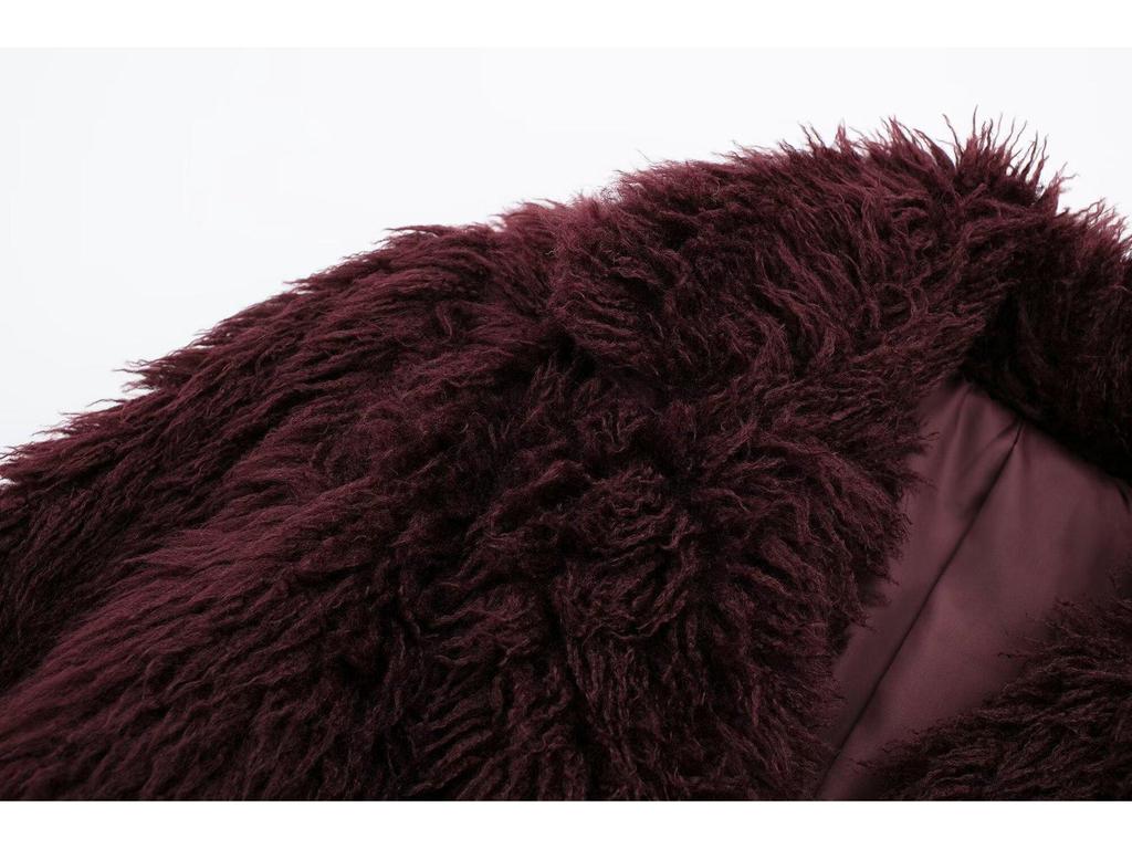 Женская экологичная короткая шуба из искусственного меха: Европейская и американская зимняя мода D69135