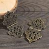 2Pcs Vintage Alloy Hollow Flower Hinge Furniture Hardware Diy Box Metal Hinges