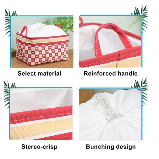 Складная корзина для хранения, многофункциональный органайзер с укрепленными ручками, вместительное хранилище для игрушек