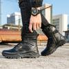 Outdoor Hiking Shoes Men Anti-slip Warm Plush Thick-soled Men Casual High-top Boots Comfortable BreathableDurable Ankle Boots