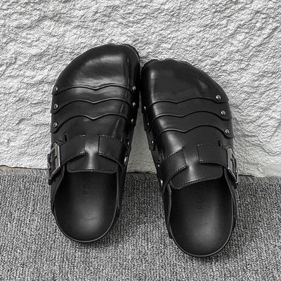 Винтажная сумка голова повседневная верхняя одежда ленивые шлепанцы на платформе модная кожаная обувь с открытым носком 950718-T