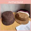 Fashion Women Solid Color Suede Flat Top Hat For Trendy Street And Sports Use