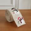 Cartoon 2M/Roll Christmas Tree Ribbon Reinforced Edge Fabric Gift Packaging Webbing Funny Snowman Wreath Making Tool Xmas
