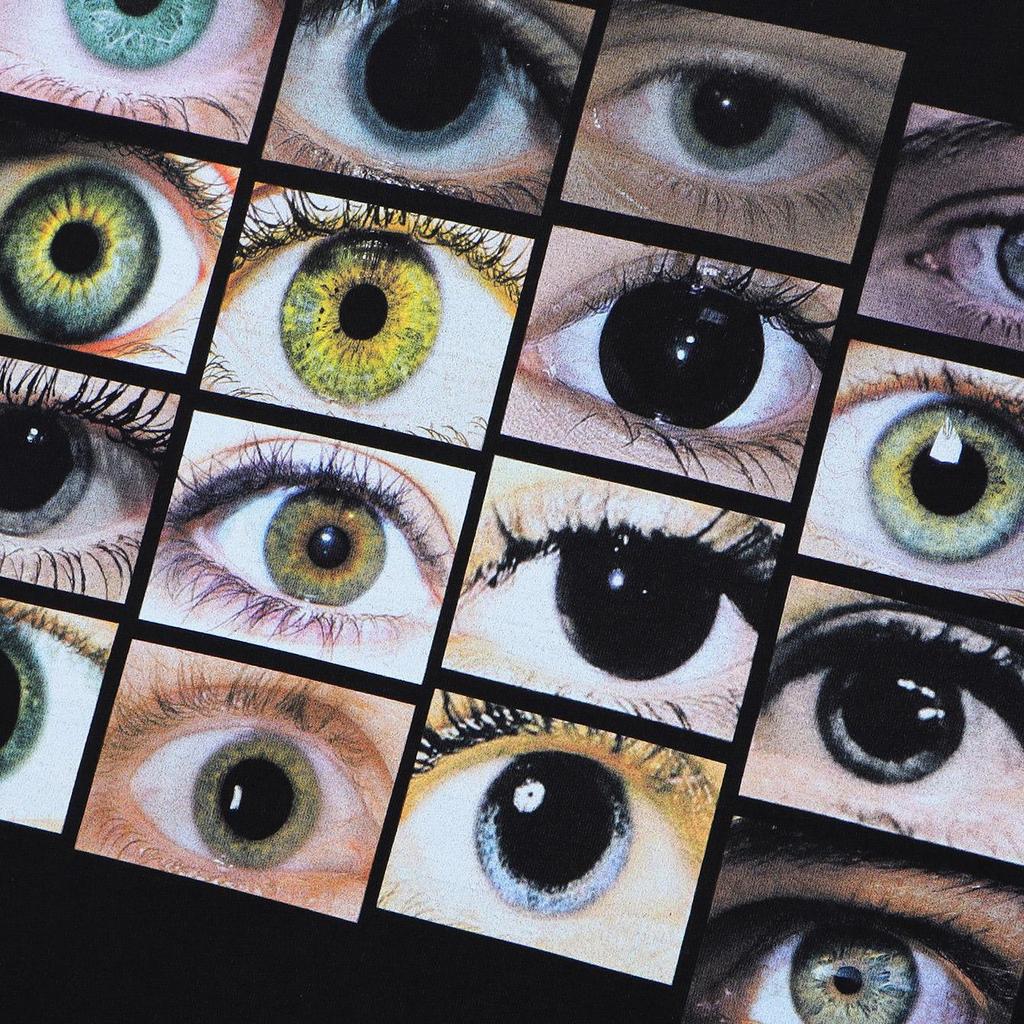 Футболка с рисунком в стиле хип-хоп Streetwear Eyes World