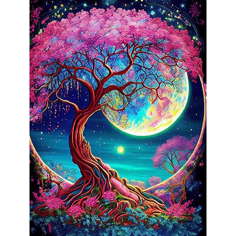 Diamond Painting Diy Colorful Tree Stitch Kit Mosaic Art Diamond Painting Full Circlesquare Diamond Home Decoration