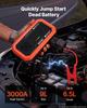 VEVOR Jump Starter with Air Compressor 3000A Peak Car Battery Jump Box, Portable for 9.0L Gas / 6.5L Diesel, 150 PSI Auto-Shutoff Tire Inflator