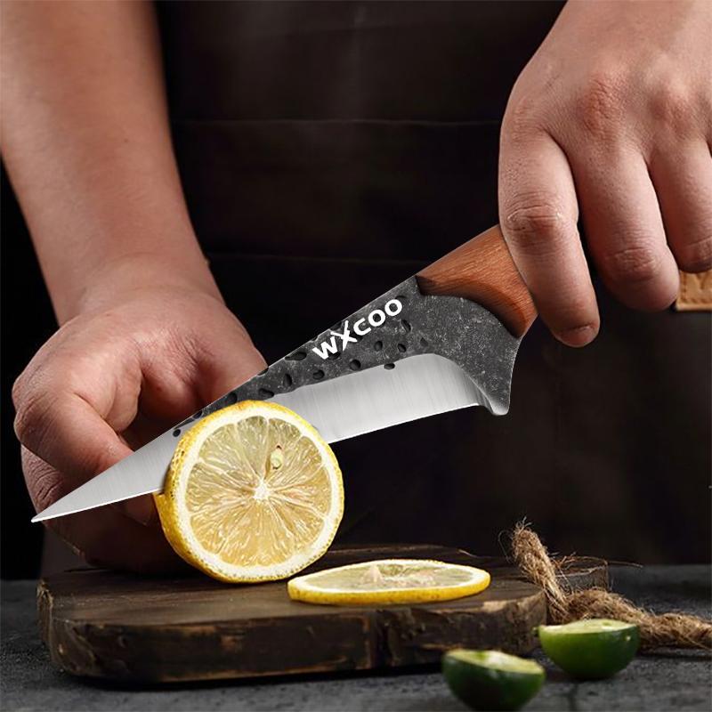 Stainless Steel Meat Cleaver Forged Boning Knife Professional Kitchen Knives Chef Knife Fish Knife Cooking Tool with Cover