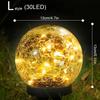 Solar Garden LED Glass Globe Lights, Cracked Glass Decorative Lights, Outdoor Waterproof, For Patio Lawn Gazebo Tabletop Holiday Event Decoration