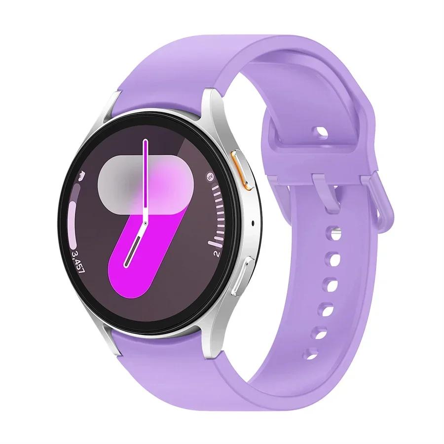 Силиконовый ремешок для Samsung Galaxy Watch 7 6 5 4 44мм 40мм 5 45мм 20мм Браслет Galaxy Watch6 4 classic 47мм 43мм 46мм 42мм ремешок