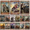 ARTISIAN Vintage Motorcycle Metal Tin Sign Decorative Plate Wall Art Metal Poster Bar Home Metal Plaque Studio Industrial Decor
