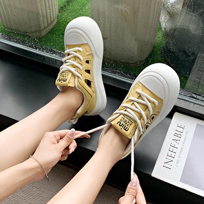 CRLAYDK Женские туфли на платформе с вырезами, теннисные, для ходьбы, летние, повседневные, дышащие, для дам, кеды на шнуровке для скейтбординга