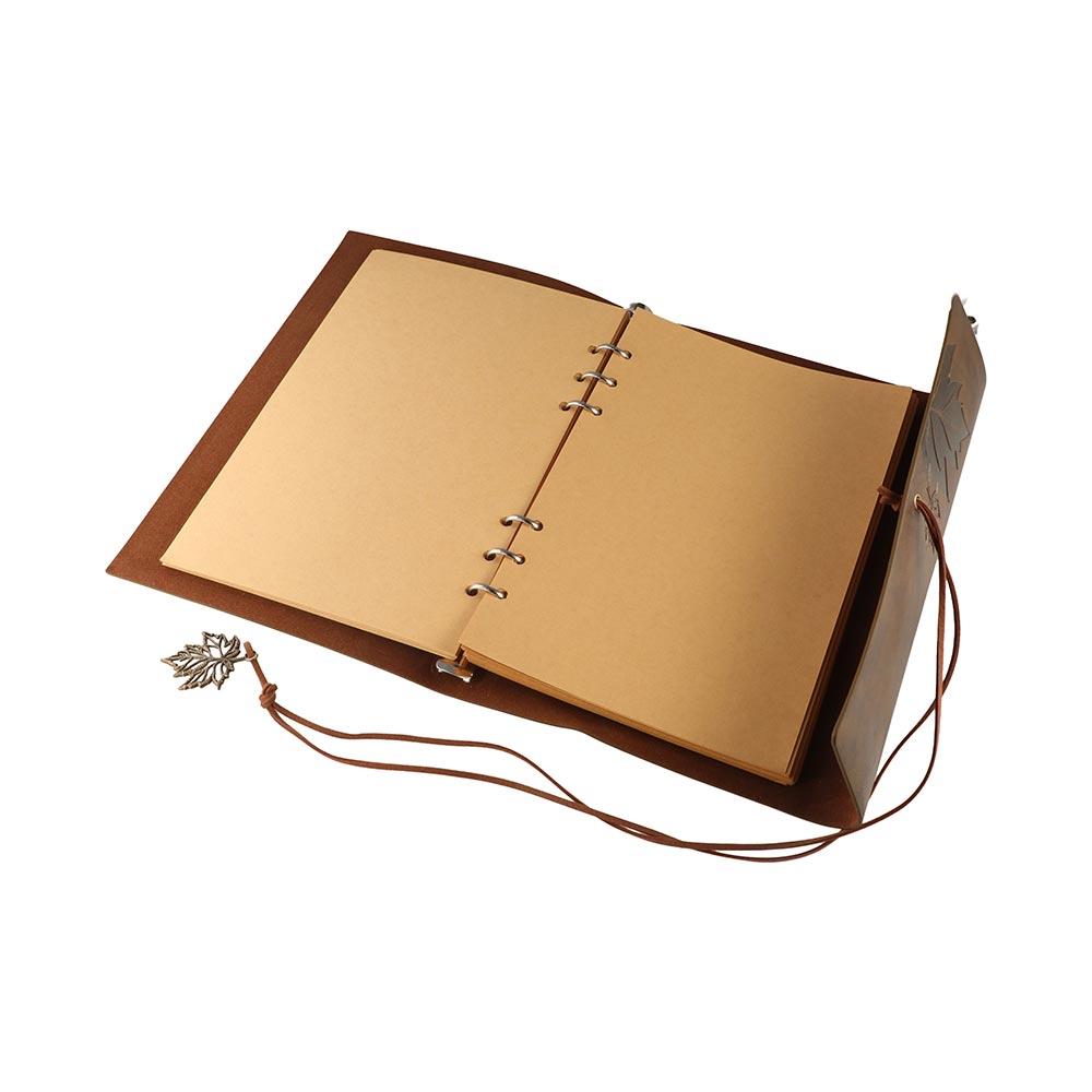 Kraft Paper PU Leather Kraft Notebook A7/A6/A5 Spiral Notebook Journal Diary