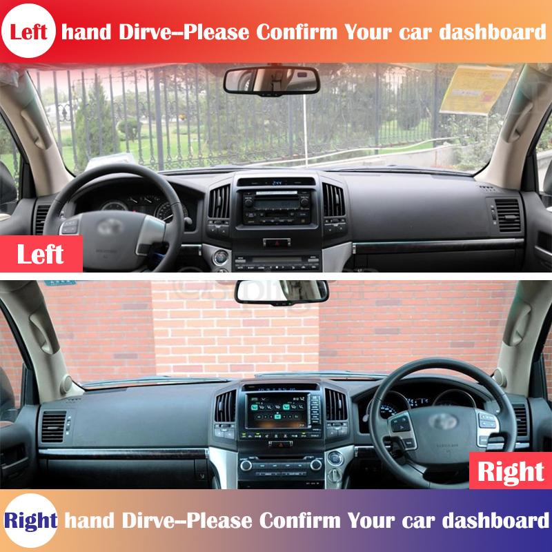 Для Toyota Land Cruiser 200 J200 2008~2019 Противоскользящий чехол на приборную панель Защитная подкладка Автоаксессуары Коврик-солнцезащита 2009 2010