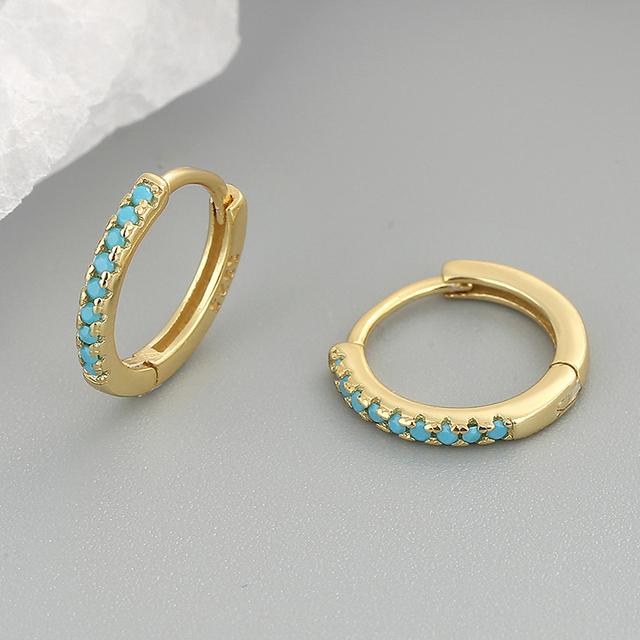 ANENJERY Серьги-кольца с микроцирконом для женщин, винтажные очаровательные простые студенческие украшения, подарок другу