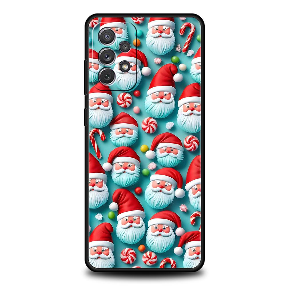 Чехол на телефон на Новый год и Рождество для Samsung Galaxy A13 A15 A22 A23 A25 A31 A32 A33 A35 A41 A51 A52 A53 A55 Мягкий ТПУ 5G Чехол Capas