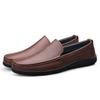 Fashion Men's Genuine Leather Loafers Slip-On Business Casual Shoes Comfortable Flat New Driving Shoes for Men Lightweight Dress Shoes