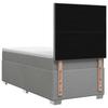 Box Spring Bed with Mattress Light Gray 80 x 200 cm Fabric