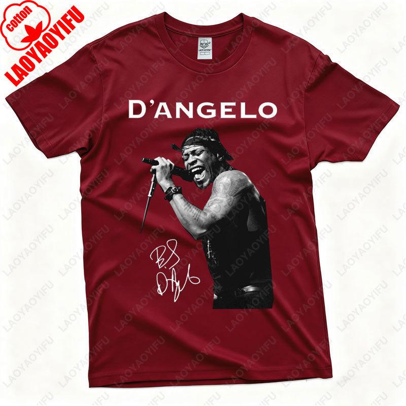 Dangelo Shirt Signature Gift Trendy Unisex TShirt Vintage Cotton Shortsleeve Tees Retro Trend Cool Street T Shirts Camisetas