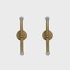 Pair Handmade Raw Brass Wall Sconces Mid-Century Modern Italian Lighting Decorative Item