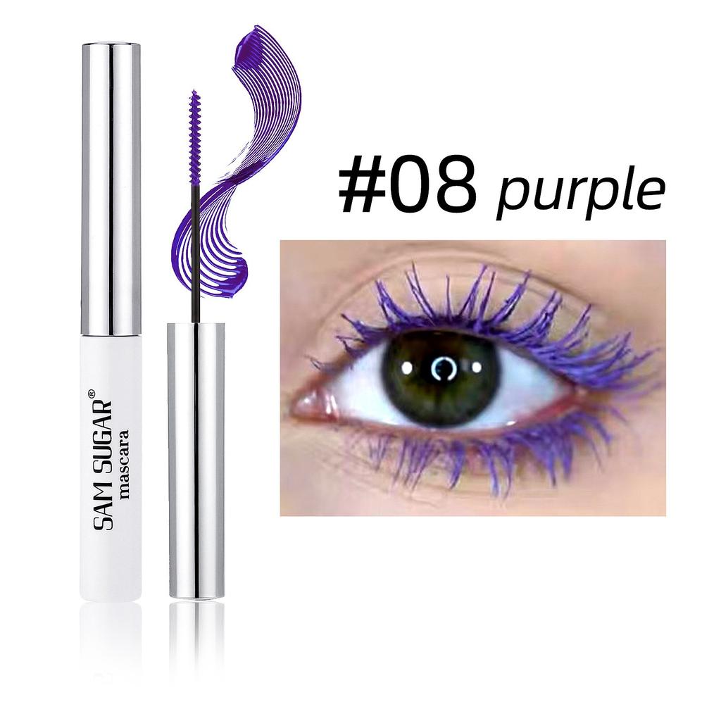 Тушь для ресниц с шелковыми волокнами, цветная, ультратонкая кисточка, удлиняет ресницы, водостойкая, стойкая, быстросохнущая, зеленая, розовая, подкручивающая тушь, макияж