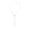 Fashion Hip Hop Adjustable Snake Chain Y Necklace Long Metal Drawstring Pendant Jewelry For Women Stylish Streetwear Accessory