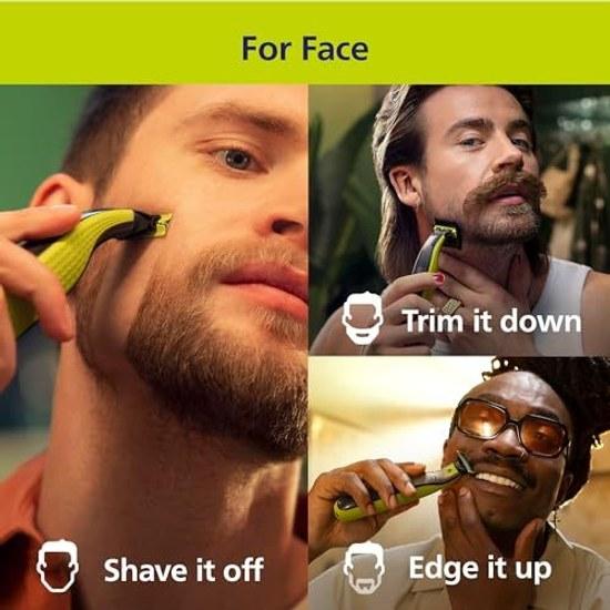 Philips Norelco OneBlade 360 Лицо + Тело Гибридный Электрический Триммер Бритва QP2834 70 Технология Лезвий 100 Водонепроницаемый Лезвия из Нержавеющей Стали служат до 4 60