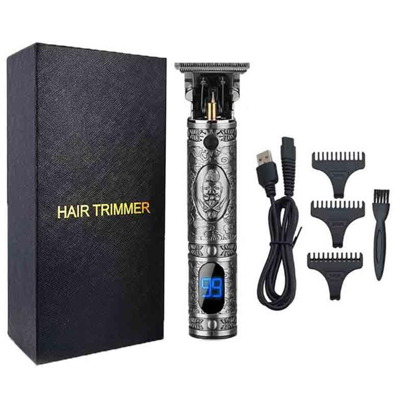 T9 USB перезаряжаемая машинка для стрижки волос с ЖК-дисплеем, электрическая машинка для стрижки волос, беспроводная бритва для мужчин, машинка для стрижки волос с коробкой