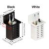 Plastic Wall Mounted Storage Box No Drill Self Adhesive Makeup Brush Storage Box Space Saving Simple Toothbrush Storage Rack