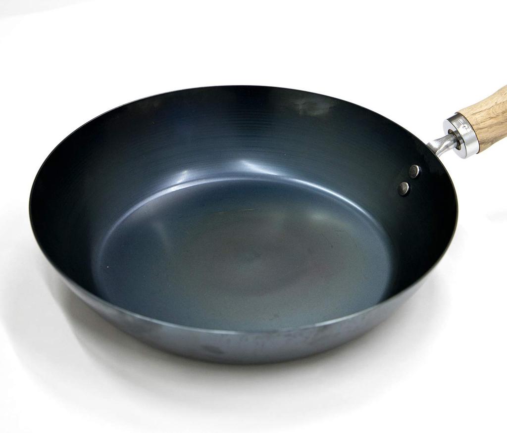 Kyoto Katsugu Iron Frying Pan, 26cm, Pre-seasoned, Made In Japan