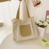 Leisure Large Capacity 2025 Early Autumn New Simple Solid Color Shoulder Canvas Light Travel Tote Bag Women