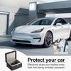 Автомобильный бесключевой ящик Фарадея с черным корпусом из искусственной кожи, противоугонный брелок, блокировщик сигналов RFID, ящик Фарадея, мобильный телефон
