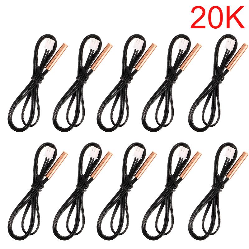 10PCS Universal Air Conditioning Temperature Sensor Rubber Copper Head 5k 10K 15k 20K 25K 50K Solar Electric Water Heater Sensor