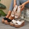 Внешняя торговля 2025 лето шлепанцы на толстой подошве женская обувь европейские и американские водонепроницаемые на платформе на толстой подошве уличные шлепанцы с тапочками
