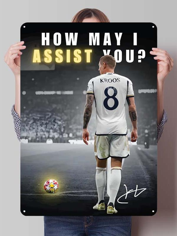 Плакаты Тони Крооса Футболист Знак Декор Игровой Комнаты На Заказ Металлические Жестяные Таблички для Украшения Стен Комнаты Декор Ванной Комнаты