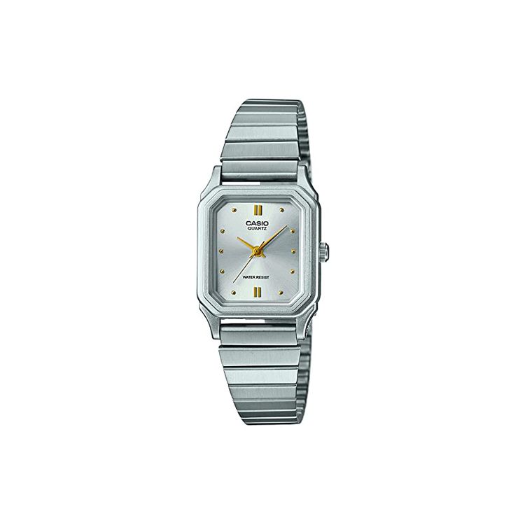 Casio Серия Vintage L Часы с тремя стрелками Прямоугольный циферблат Водонепроницаемые Кварцевый механизм Стальной ремешок Женские часы LQ-400D-7AEF