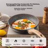 CaROTE Flat-Bottom Pan, Steak Griddle, Non-Stick Pan, Household Titanium Pan, Small Frying Egg Pan for Induction Cooker, 24cm with Lid