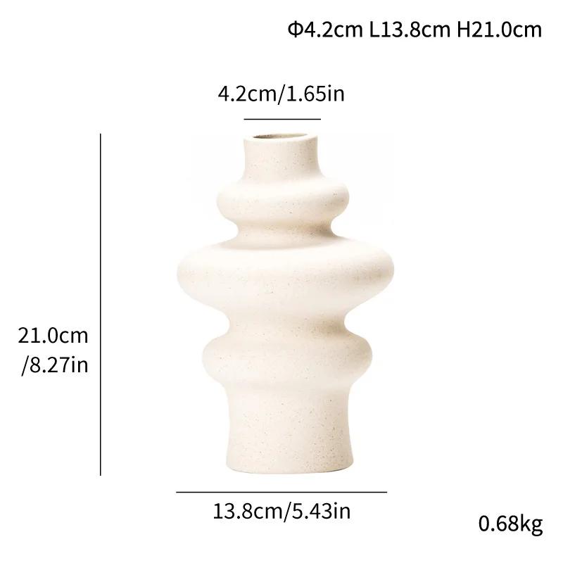Простые обожженные керамические вазы, украшения для гостиной, орнаменты, сухоцветы, живые цветы, ваза для гидропонных цветочных композиций