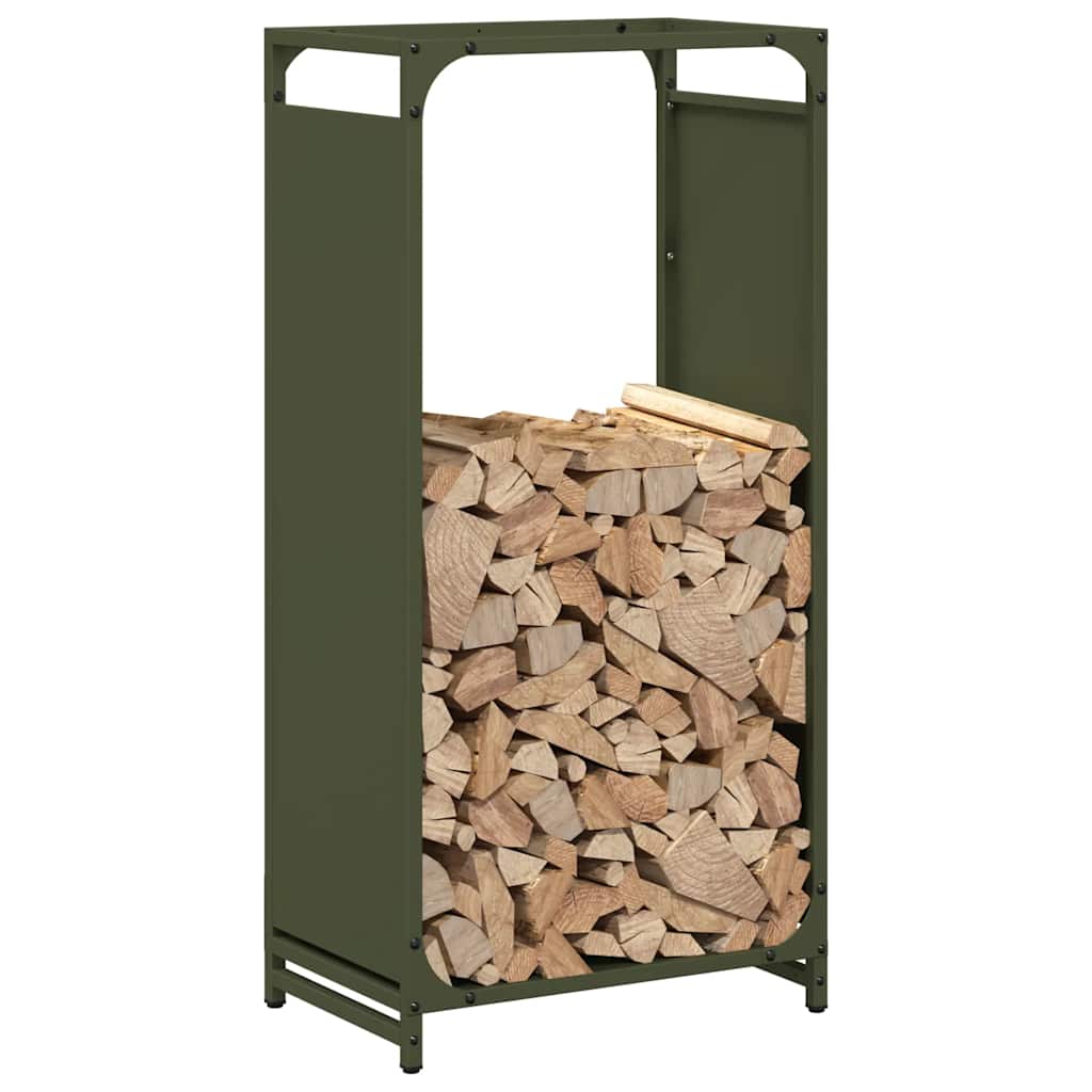 Firewood Rack Olive Green 44 x 28 x 90 cm Cold Rolled Steel