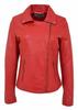 Casual Motorcycle Biker Women Jacket Red Leather Lambskin Handmade Stylish