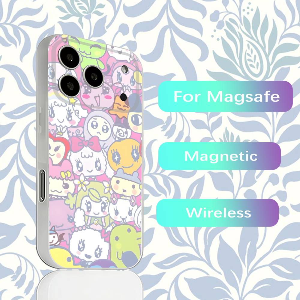 T-Tamagotchi Cute Game Phone Case For iPhone 15,16,17,13,14,11,12,Pro,Max,Plus,Air,Mini with Magsafe Magnetic Transparent Matte