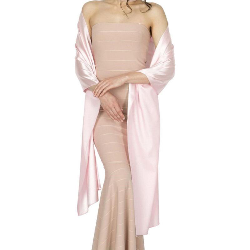 Элегантный шелковый атласный шаль для свадьбы или вечернего наряда