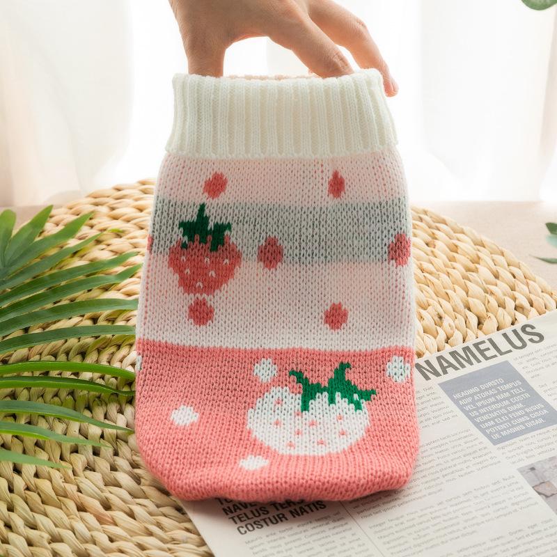 Свитер для собак, рождественская зимняя теплая одежда для собак маленьких собак, кошек, вязаное пальто для щенков, костюм французского бульдога, чихуахуа, йорка