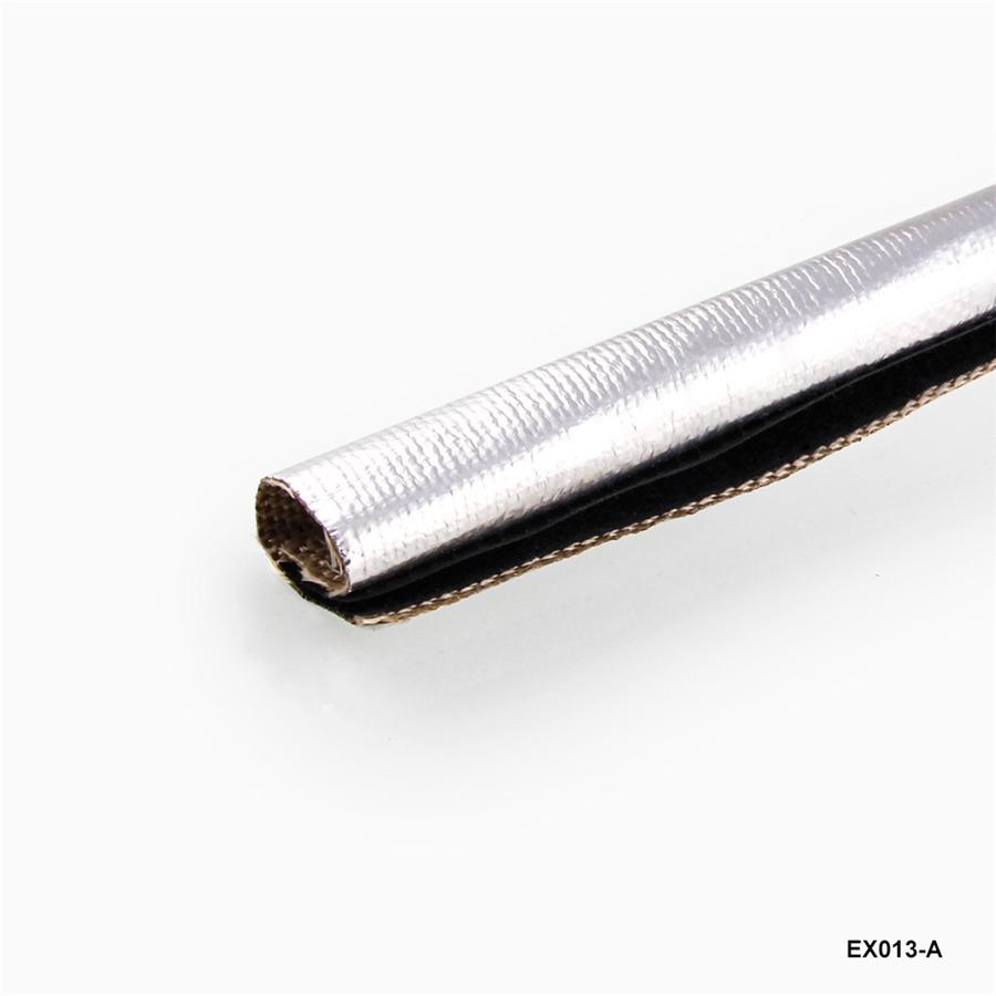 Metallic Heat Shield Thermal Sleeve Insulated Wire Hose Cover L:910MM W:100MM