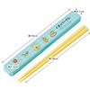 Skater Chopsticks and Chopstick Case Set, Disney Winnie the Pooh Cafe Retro Design, 18cm, Antibacterial, Adult Size, Made in Japan, ABC3AG-A