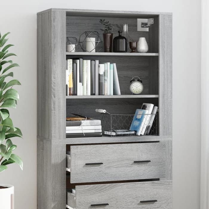 Maison Exclusive - Buffet haut Sonoma gris Bois d'ingénierie